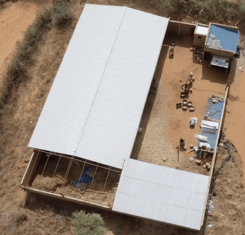 Étables de la ferme LBS – plateau technique de formation élevage bovin, Saint-Louis, Sénégal